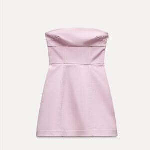 Elegant Pink Strapless Dress